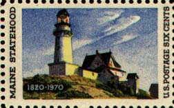 Faro di Two Lights, Cape Elizabeth, francobollo del Maine, quadro di E.Hopper (photo credit: wikipedia)